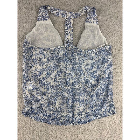 Lucky Brand Womens Blue Boho Geometric Print Sleeveless Top Size M - Picture 8 of 15